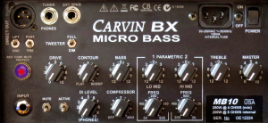 Carvin MB10 Micro Bass – control panel